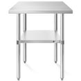 thumbnail image 2 of KUTLER Stainless Steel Table for Prep and Work 24 x 30 Inches, NSF Heavy Duty Commercial Kitchen Table for Restaurant, 2 of 7