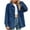 Dark Blue, variant on Frostluinai Oversized Denim Jacket Women Long Sleeve Vintage Jean Jacket Button Down Lapel Collar Denim Coats Lounge Loose Jacket with Pocket