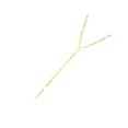 thumbnail image 2 of JewelStop 14k Yellow Gold Polished Finish Lariat Paperclip Y-Necklace with Lobster Clasp - 17", 2 of 5
