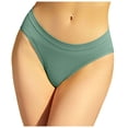 thumbnail image 2 of GEWSEY Women's Organic Cotton Low-Rise Brief All Day Comfort Natural Knickey Undies Breathable Underwear for All (Green, L), 2 of 6