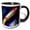 Black/White, variant on 3drose, Rocket Shooting Through Space Around Earth, 11oz Magic Transforming Mug
