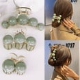 thumbnail image 3 of Accesorios para el cabello de estilo coreano Celebridad de Internet Clip de borla de metal Parte posterior grande de la cabeza Horquilla de perlas Clip de tiburón de hadas Tocados de flores, 3 of 6