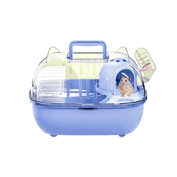 WEIOUKC Hamster Carrier Transparent Cover Outing Cage,Small Animal Cage,for Rabbits Rodents Transport Short Trip Car Outing Picnic