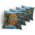 thumbnail image 5 of Ambesonne Landscape Throw Pillow Cover 4 Pack, Lake House in Autumn, 18", Multicolor, 5 of 7