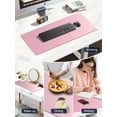 thumbnail image 4 of Miroddi Desk Pad Protector, Office PU Leather Mouse Mat, 31.5 x 15.7, Waterproof & Non-Slip Base Large Mouse Pad for Home, Pink, 4 of 8