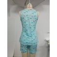 thumbnail image 4 of Womens Pajama Set Cotton Sleepwear Tank & Short Pajamas Sets Fun Prints 2 Piece Pjs, 4 of 5