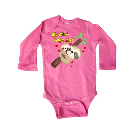 

Inktastic My Mimi Loves Me Gift Baby Boy or Baby Girl Long Sleeve Bodysuit