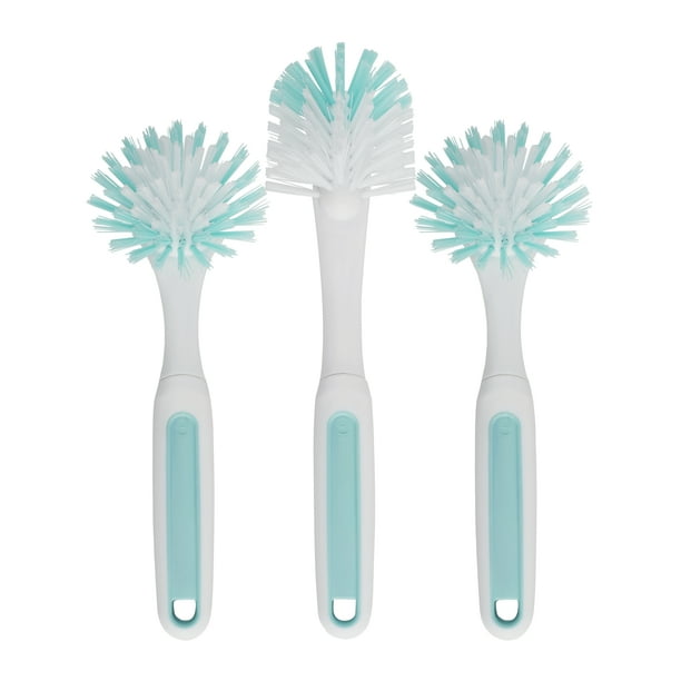 GoodCook PROfreshionals 3Piece BPAFree Kitchen Dish Brush Set, Teal
