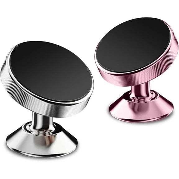 Magnetic Phone Mount - Universal Magnetic Phone Holder for Car - 360° Adjustable Cell Phone Car Gadget - Air Vent Phone Magnet Compatible with iPhone, Samsung & More (Rose Gold), (PH-122)