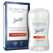 Secret Clinical Antiperspirant and Deodorant for Women Clear Gel, Stress Response, 1.6 oz
