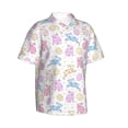 thumbnail image 2 of Fotbe Easter Colorful Rabbit Hawaiian Shirt for Men Unisex Summer Beach Casual Short Sleeve Cotton Linen Button Down Shirts-3X-Large, 2 of 9