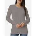 thumbnail image 4 of Women's Crew Neck Button Down Long Sleeve Cardigan Sweater, 4 of 4