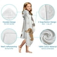thumbnail image 7 of Cartoon Dog Hooded Bath Towel，50"x30" for Ages 3 To 12 Kids, Quick Dry Lightweight Soft Microfiber Hood Beach Towel Cover Up for Kids, 7 of 7