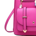 thumbnail image 3 of Stylago Womens Trendy Leather Backpack Purse Multiple Pockets Travel Shoulder Daypack Students Mini Schoolbags with Bear Pendant Pink, 3 of 6