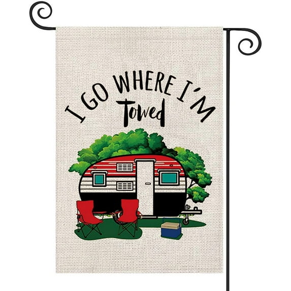 Funny rv flag Camping Flag Camper Gift Campsite Sign Garden Flag RV Campsite Gift Happy Campers housewarming gift new home gift motorhome gift camper flag