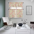 thumbnail image 4 of Orange Teal Purple Kitchen Curtains Sets for Windows 24 Inch Length, Modern Abstract Art Watercolor Rod Pocket Window Treatments Tier Curtains and Valances Set for Bedroom/Bathroom, 4 of 8