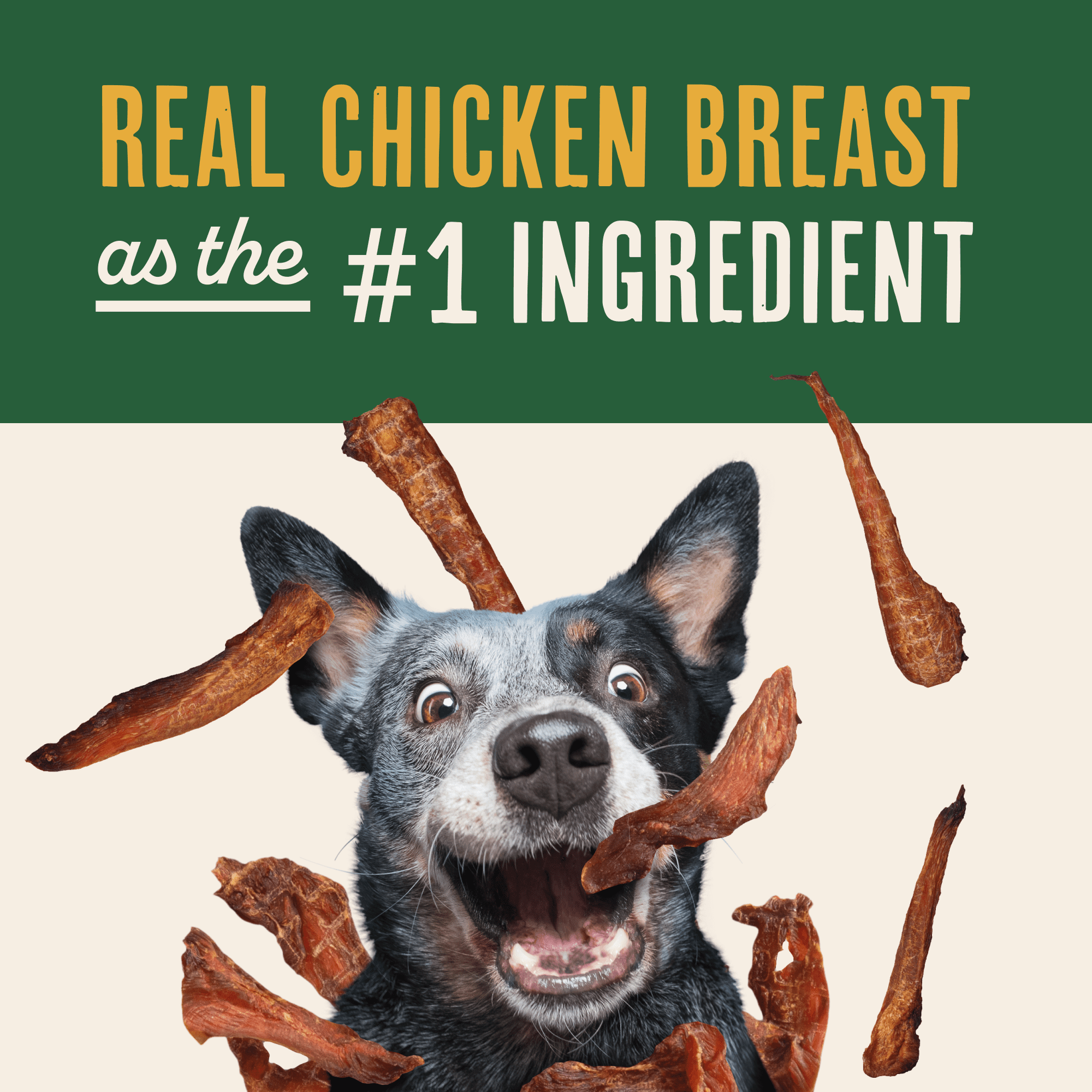 (2 pack) Waggin' Train High Protein Smoked Chicken Jerky Dog Treats, 12oz. Pouch