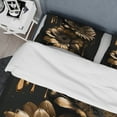 thumbnail image 4 of Designart "Daisy in Black and Gold III" Floral & Botanical Bedding Covert Set - Daisy Black Floral Bed Set With 1 Sham, 4 of 6