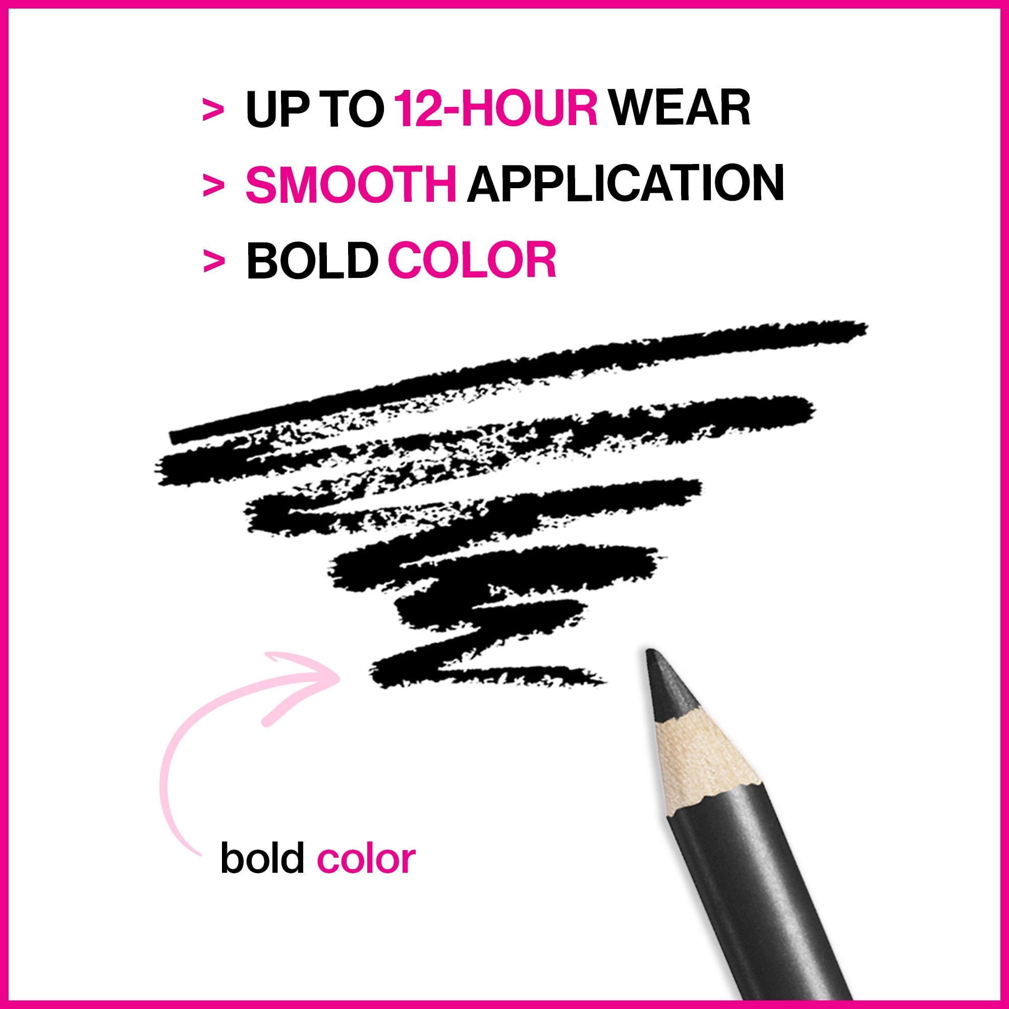 (12 pack) Wet n Wild Color Icon, Lightweight Kohl Eyeliner Pencil, Baby's Got Black, 0.04 oz