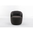 thumbnail image 7 of Sherpa Teddy Accent Swivel Round with Ergonomic Back, Dark Gray Upholstered Lounge Single Sofa Chair, 7 of 7