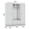 thumbnail image 3 of Hampton Heights Full Entryway Storage Set in White - Engineered Wood, 3 of 6