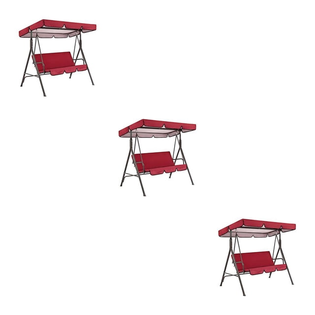 Cubierta de asiento para silla columpio Billuyoard toldo impermeable Patio jardín Rojo 3Conjunto