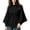 Black, variant on Women's Stand Collar Cape Coat Elegant Belted Wool Blend Jacket Loose Fit Outerwear for Fall Winter (L, Dark Gray)