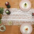 thumbnail image 4 of Fievgin White Christmas Gauze Table Runner 59x71in, Winter Foil Christmas Tree Holiday Dining Table Decor for Xmas Party, 4 of 9