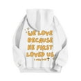 thumbnail image 4 of Women's Letter Print Hoodies Long Sleeved With Pockets Hoodie Zip up Tunic Hoodie Womens Small Sweatshirt Hoodie Long Sleeve Two Dresses Women L Tunic Sweatshirt Women Hoodies with Zipper Sweatshirt, 4 of 4