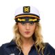 thumbnail image 2 of Gorra de capitán ajustable, accesorio para disfraz de marinero, ideal para fiestas en yates, Halloween y cosplay, 2 of 7