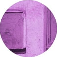 thumbnail image 1 of Ahgly Company Machine Washable Indoor Round Transitional Violet Purple Area Rugs, 8' Round, 1 of 7