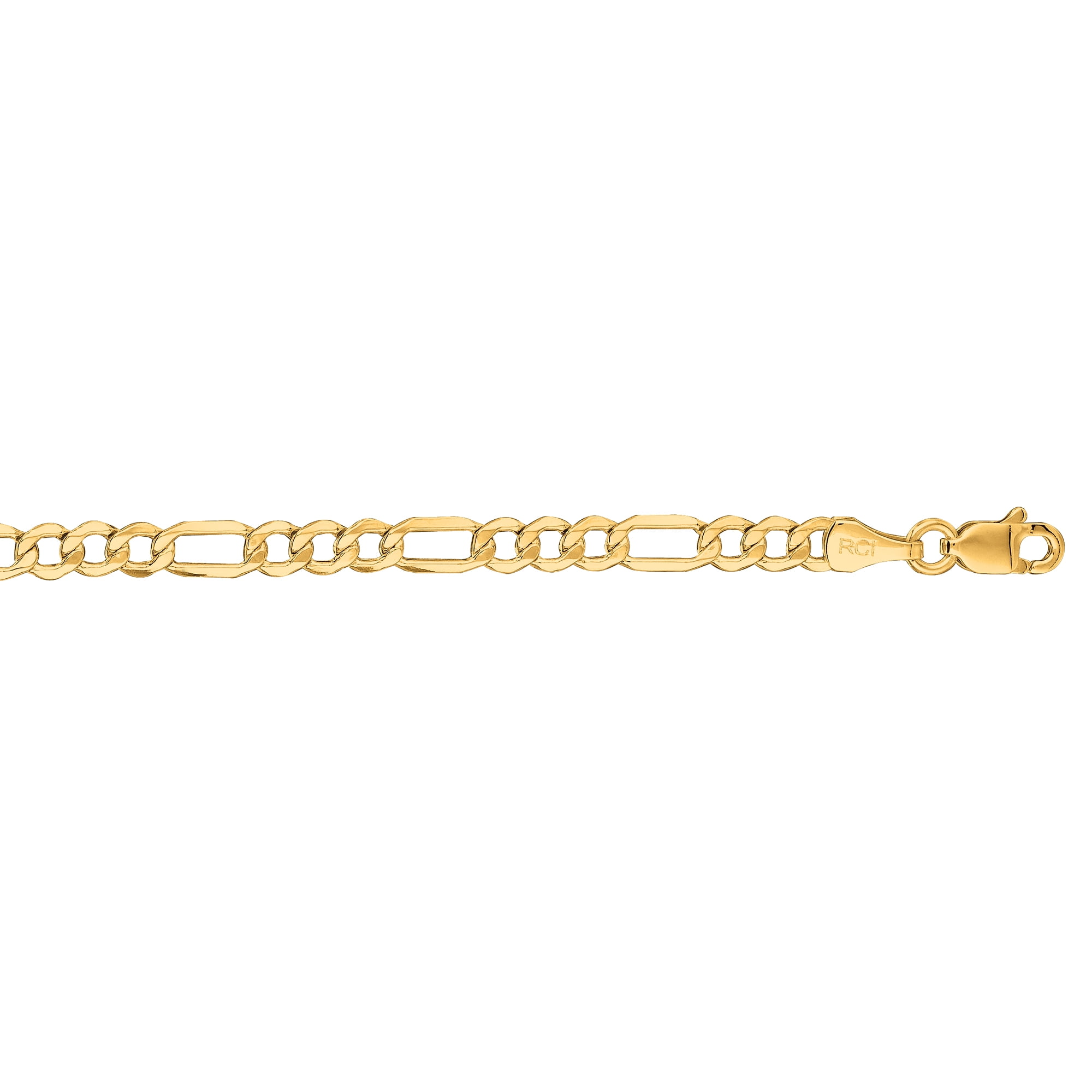 14K Yellow Gold 18in 3.5mm Figaro Chain Necklace with Lobster Clasp