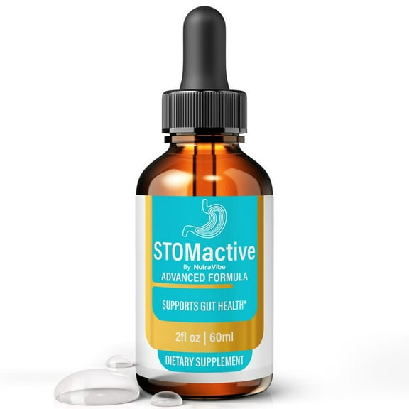 STOMactive Drops – Gentle Gut & Digestive Support Formula for Balance & Wellness | Easy-to-Use Liquid for Everyday Use (30 Servings)