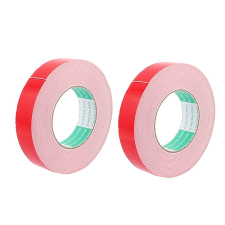 Unique Bargains 2PCS 30MM Width 10M Long 1MM Thick White Double Sided Sponge Tape for Car