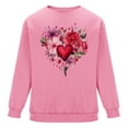 thumbnail image 4 of Goodeals Men's Fleece Sweatshirts 2025 Happy Valentine's Day Sweatshirt Comfy Long Sleeve Sweater Oversized Round Neck Heart Print Clothes(Pink,M)Flash Deals, 4 of 6