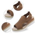 thumbnail image 5 of MKLEKYY Sandalias Ortopédicas para Mujer, Sandalias Elásticas de Tela Con Boca de Pez A La Moda de Verano para Mujer, Sandalias Con Plataforma y Cuña, 5 of 5