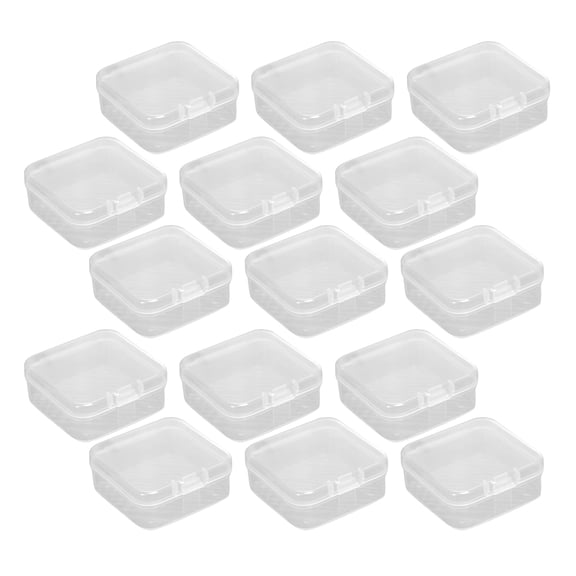RENACLIPY 55pcs Transparent Mini Storage Boxes Small Plastic Containers for Organizing Small Items