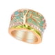 thumbnail image 3 of Anillo de joyería vintage para mujer con patrón del árbol de la vida y diamantes de imitación. 8, 3 of 9