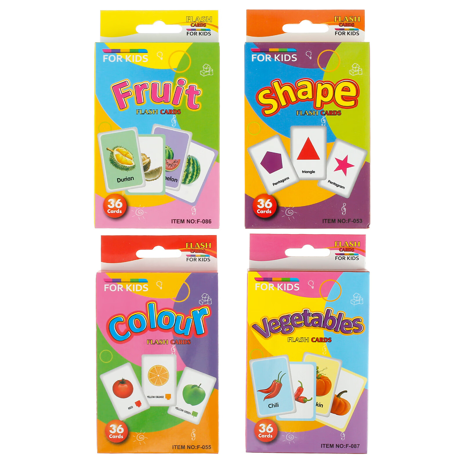 144Pcs Toddler Flash Cards Set Alphabet Shapes Animals Flash Cards Body