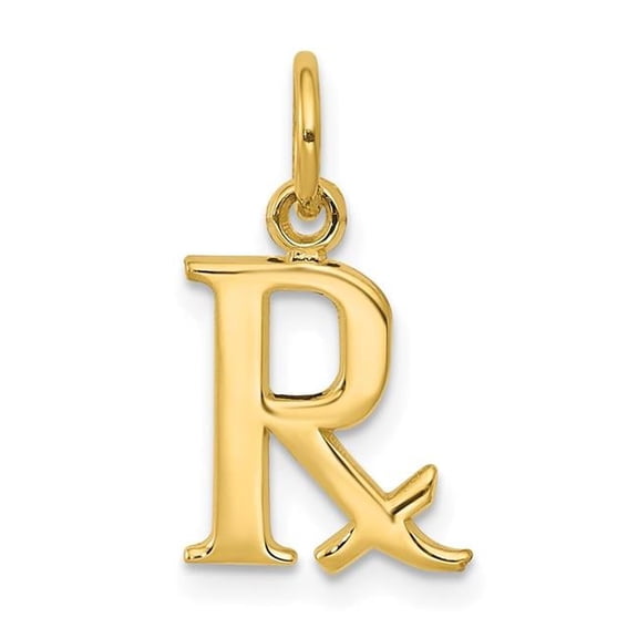 Finest Gold 14K Prescription Symbol Rx Charm
