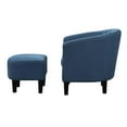 thumbnail image 6 of Pemberly Row Modern Accent Chair with Ottoman in Blue Fabric, 6 of 11