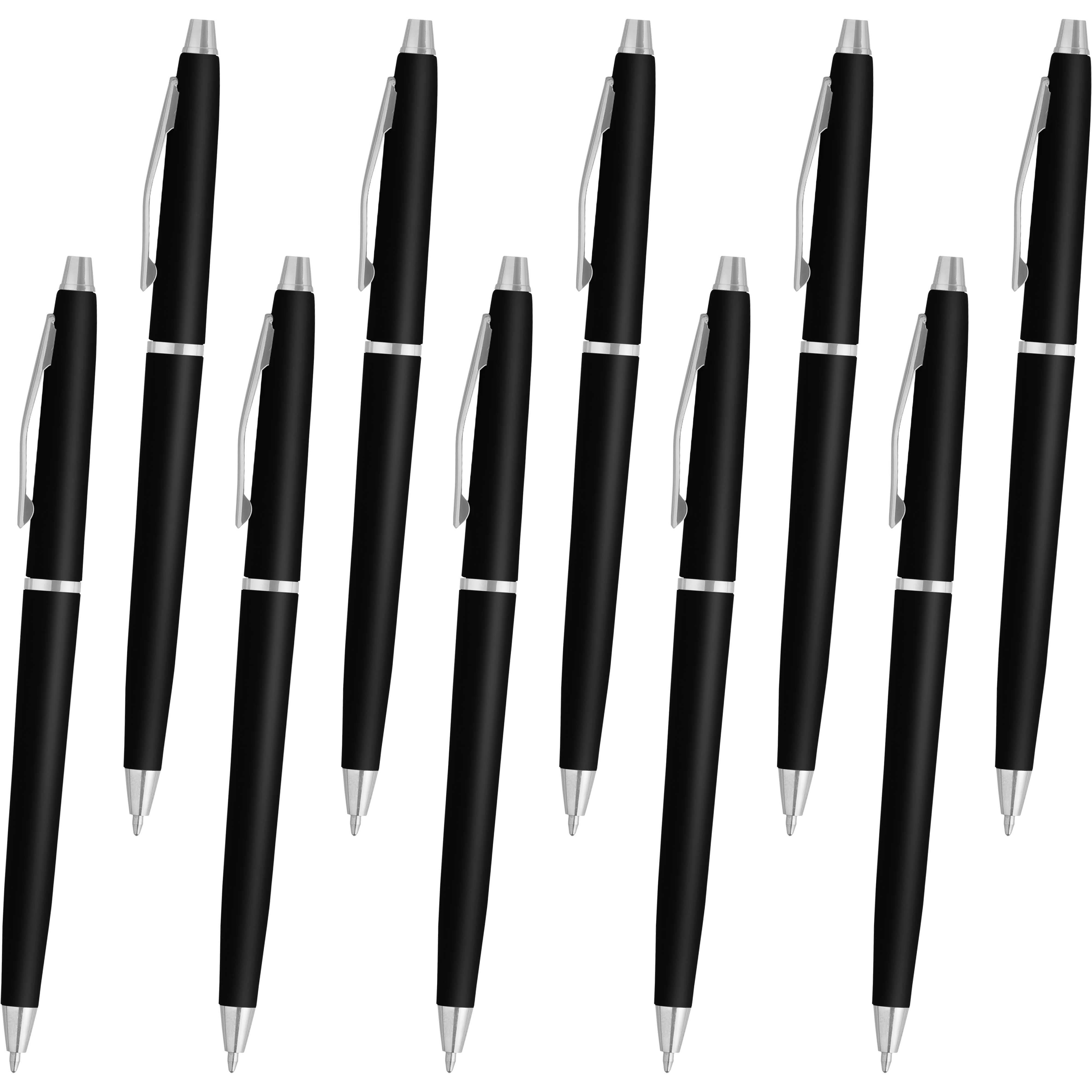 Langham Ballpoint Pens Set of 10, Bulk Pack Black Ink, Great for
