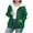 Green, variant on Edvintorg Oversized Sweatshirt for Women Solid Color Winter Warm Long Sleeve Casual Jacket with Pocket Zip Up Hoodie Women Green XXXL