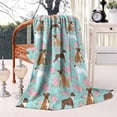 thumbnail image 2 of Cute Boxer Dog and Flowers Florals Blanket,Comfortable Soft Flannel Throw Blanket,All Season,Warm Lightweight Blankets for Sofa Bed Couch Living Room Chair,60"x80", 2 of 4