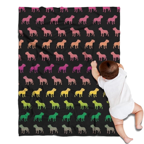 Rainbow Puppy Blanket,Comfortable Soft Flannel Throw Blanket,All Season,Warm Lightweight Blankets for Sofa Bed Couch Living Room Chair,30"x40"