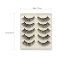 thumbnail image 2 of 5 pares de pestañas postizas 3D naturales, largas y gruesas, para mujer., 2 of 7