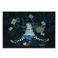 thumbnail image 3 of Alice in Wonderland Cutting Board, Grown Giant Girl Sitting Flying Cards and Rose Checkered Cartoon, Decorative Tempered Glass Cutting and Serving Board, Small Size, Multicolor, by Ambesonne, 3 of 5