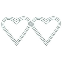 2Pcs Heart Shaped Wire Wreath Frame Xmas Wire Wreath Frame Wreath Making Frame