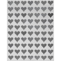 Royal Green Metallic Silver Hearts Stickers for Wedding Invitation Seals, Decoration, Arts and Crafts 13mm (1/2 inch)  - 350 Pack