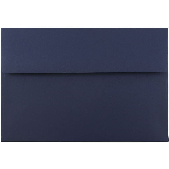JAM Paper A8 Envelopes, 5 1/2 x 8 1/8, Navy Blue, 50 per Pack